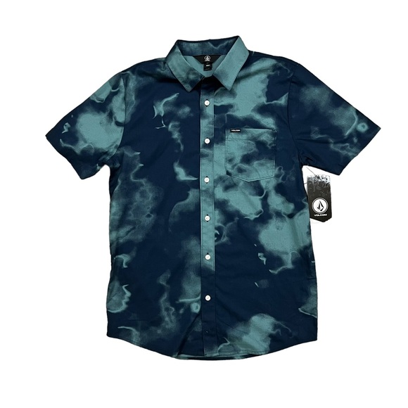 Volcom Other - Volcom Warbler Short Sleeve Shirt Hydro Blue